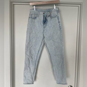 Pin stripe jeans